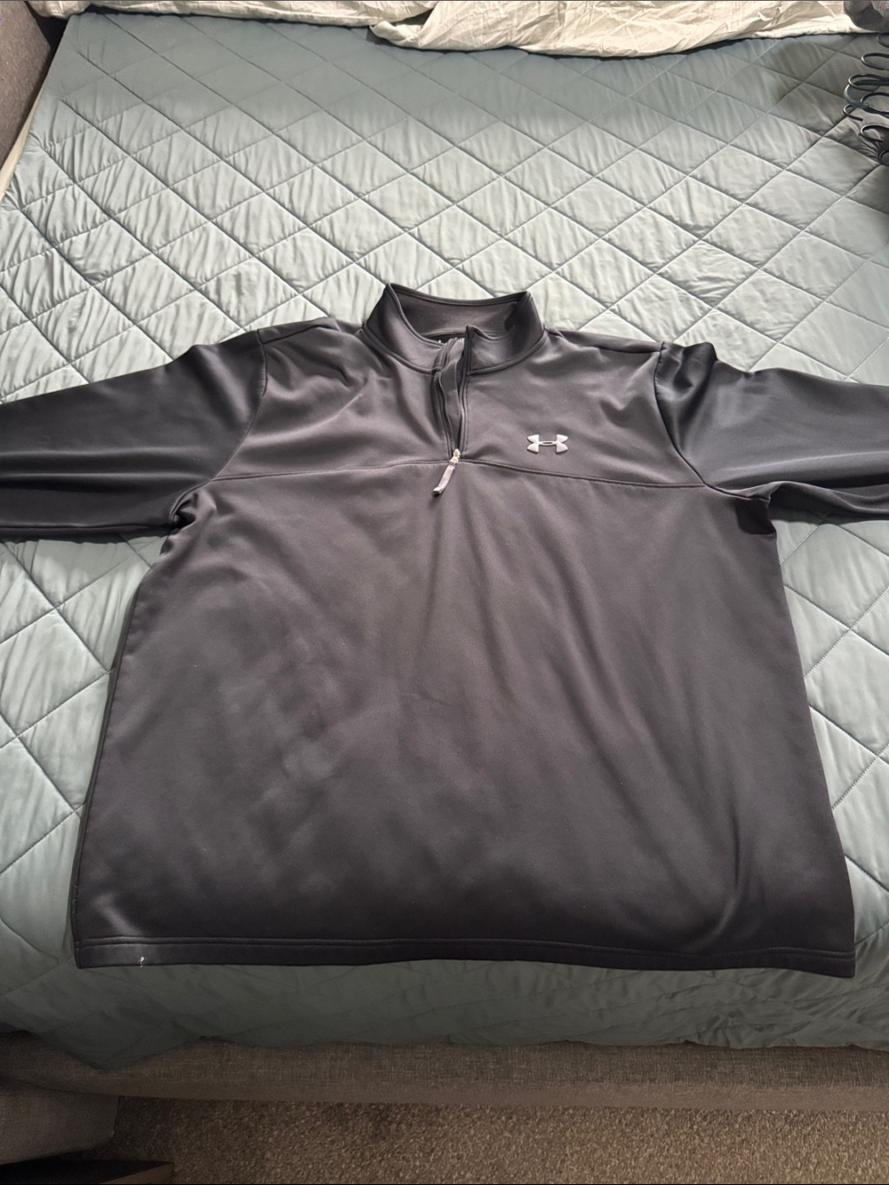 Under Armour Men's HeatGear Black Quarter-Zip Performance Pullover